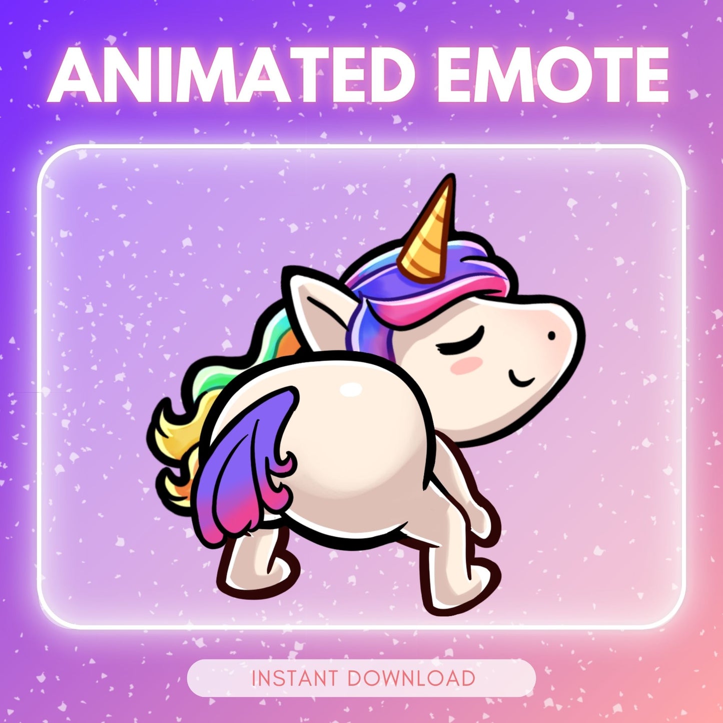 Twerking Unicorn - Animated Emote