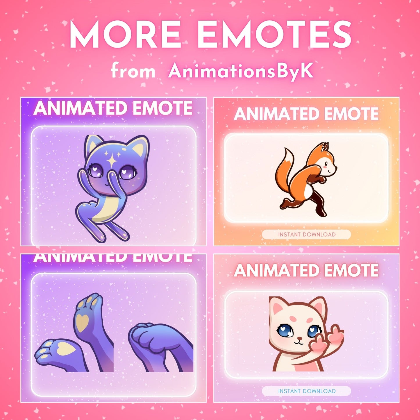 Clapping Pink Paws - Animated Emote