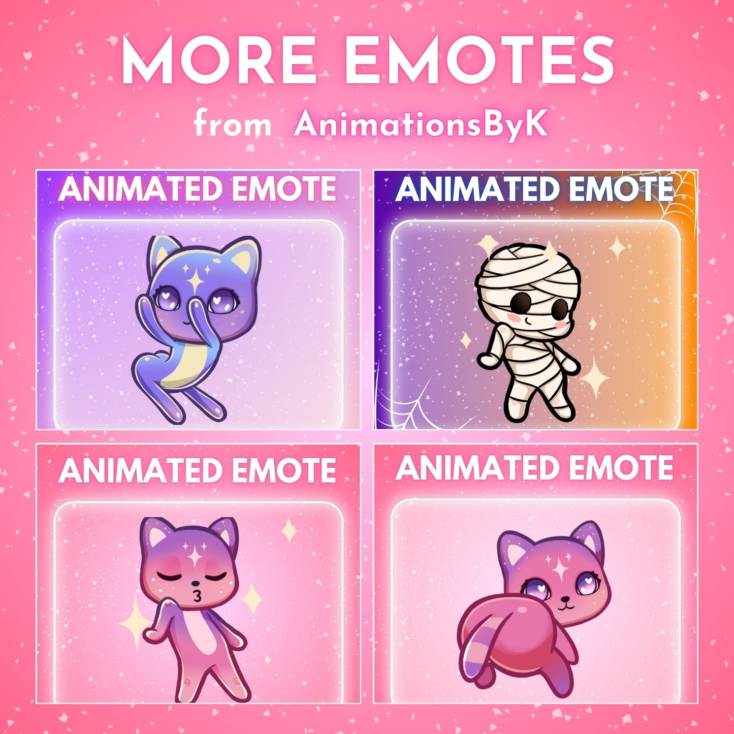 Pink flipping Cat - Animated Emote