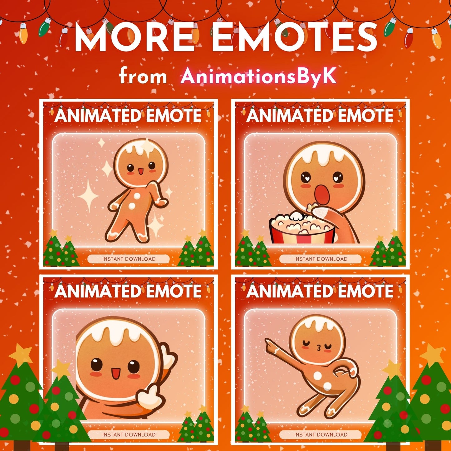 Cheering Gingerbread - Animated Emote