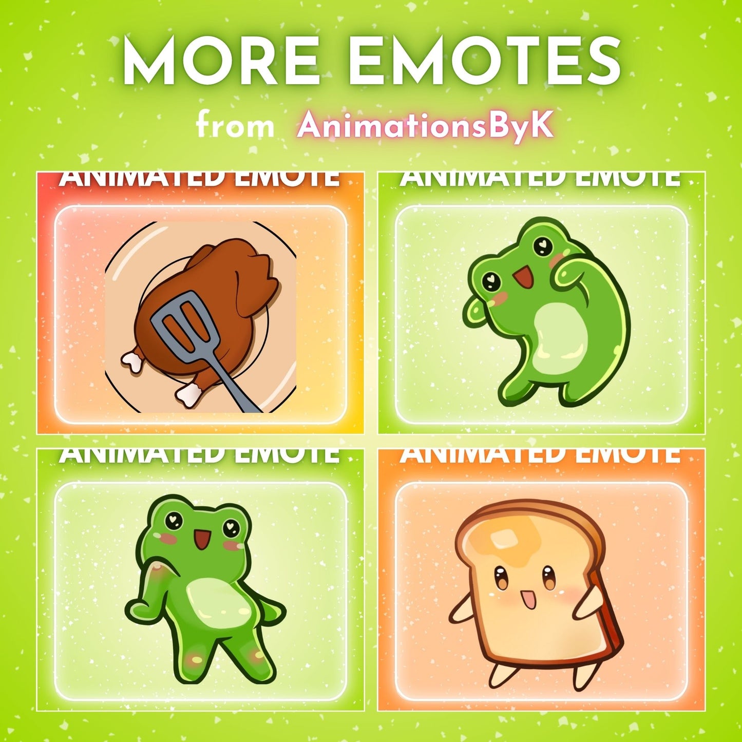 Frog eating Popcorn - Animated Emote