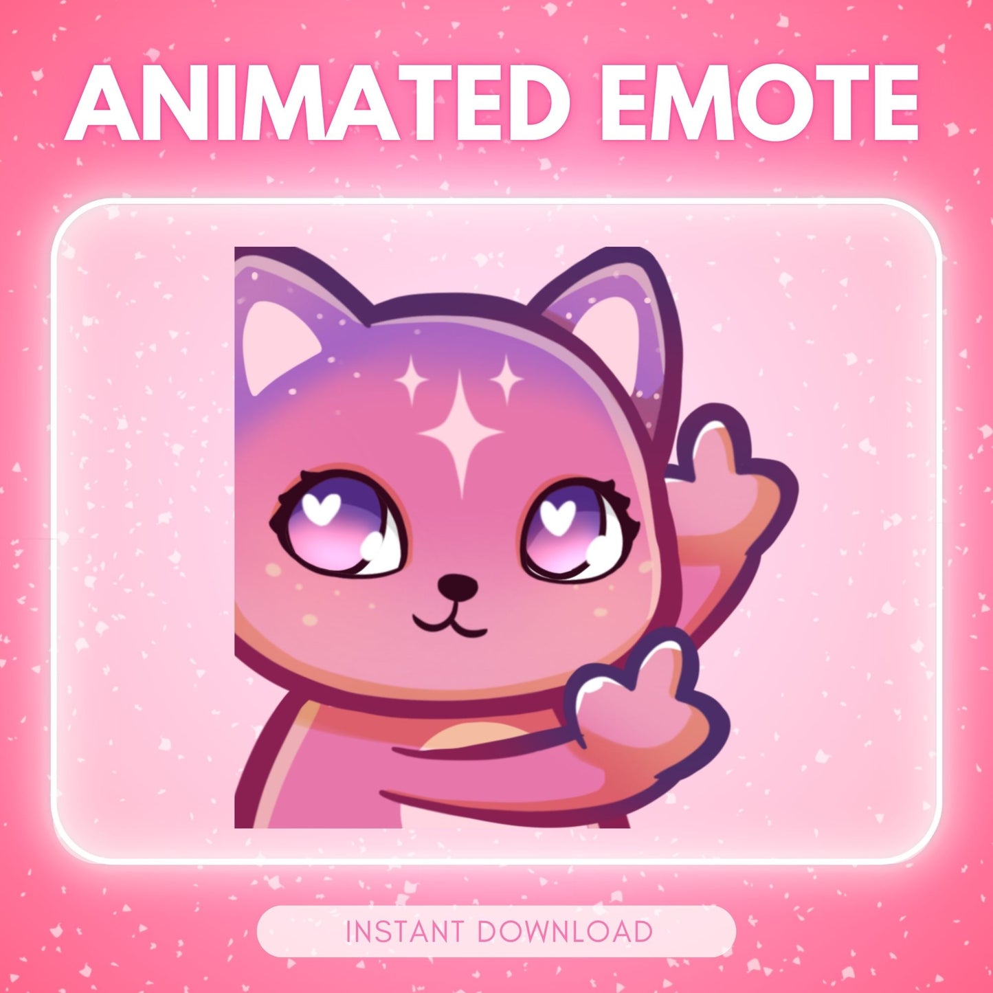 Pink flipping Cat - Animated Emote