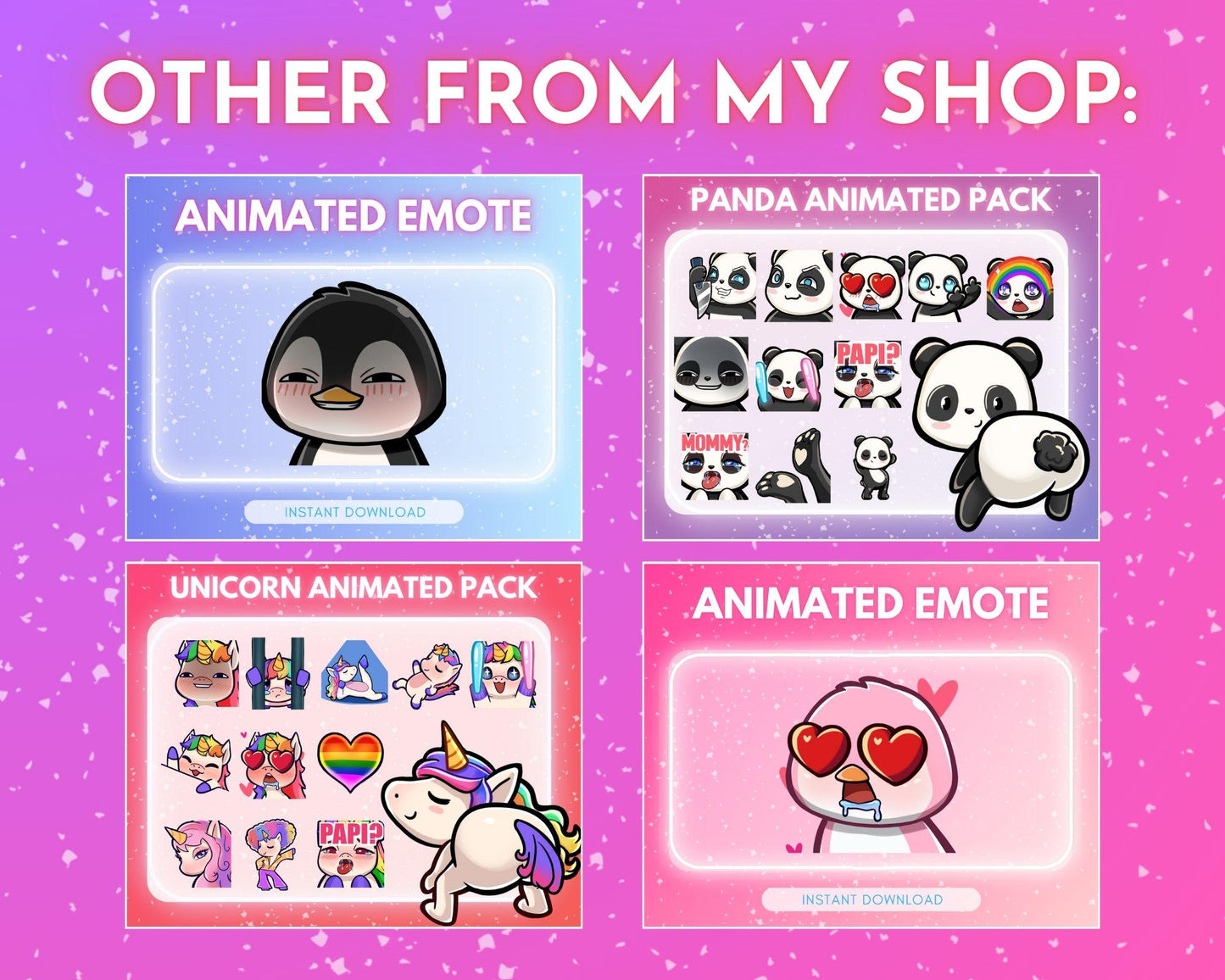 ANIMATED emote twitch & discord - Cute disco dancing unicorn <3