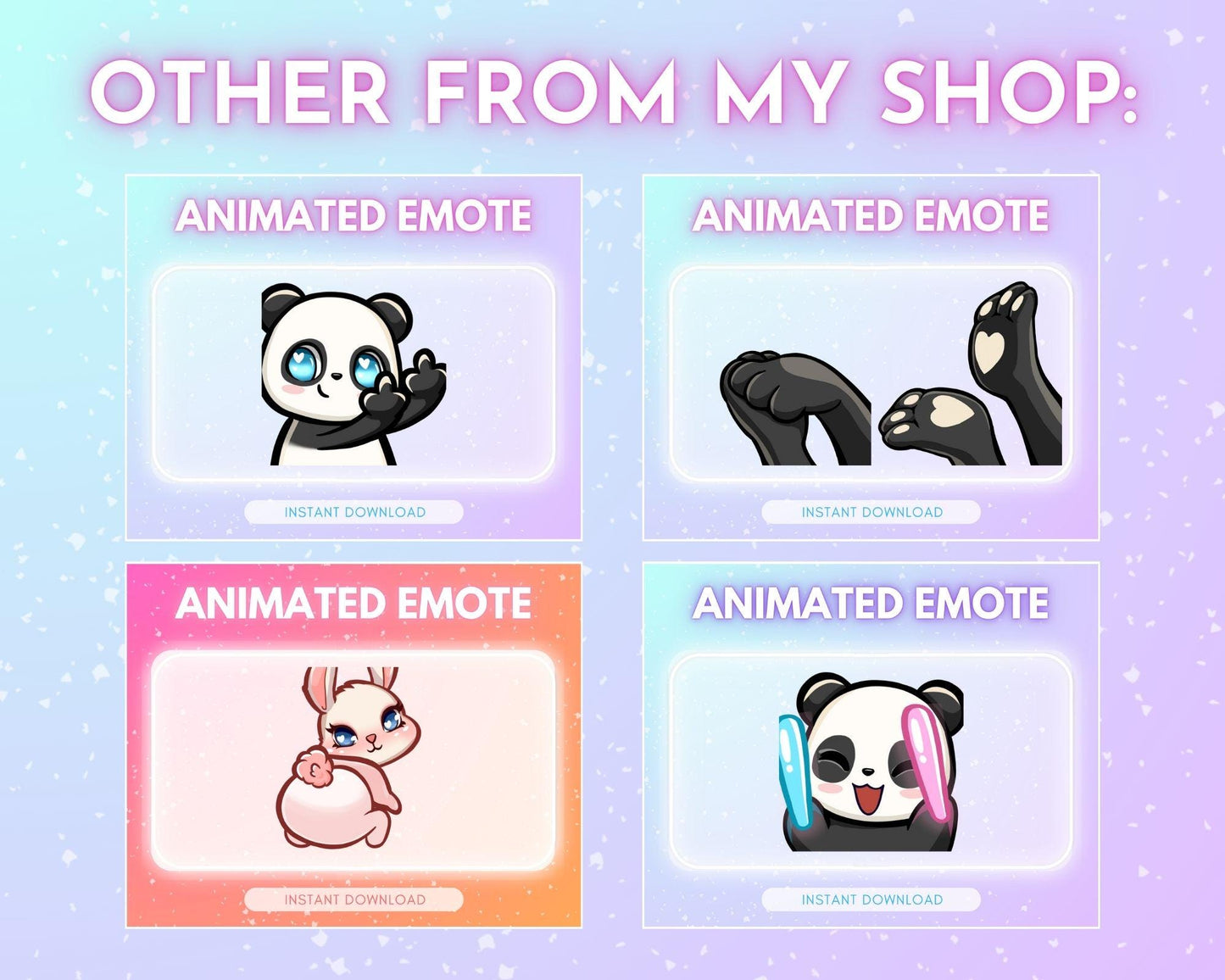 ANIMATED emote twitch & discord - Cute panda <3