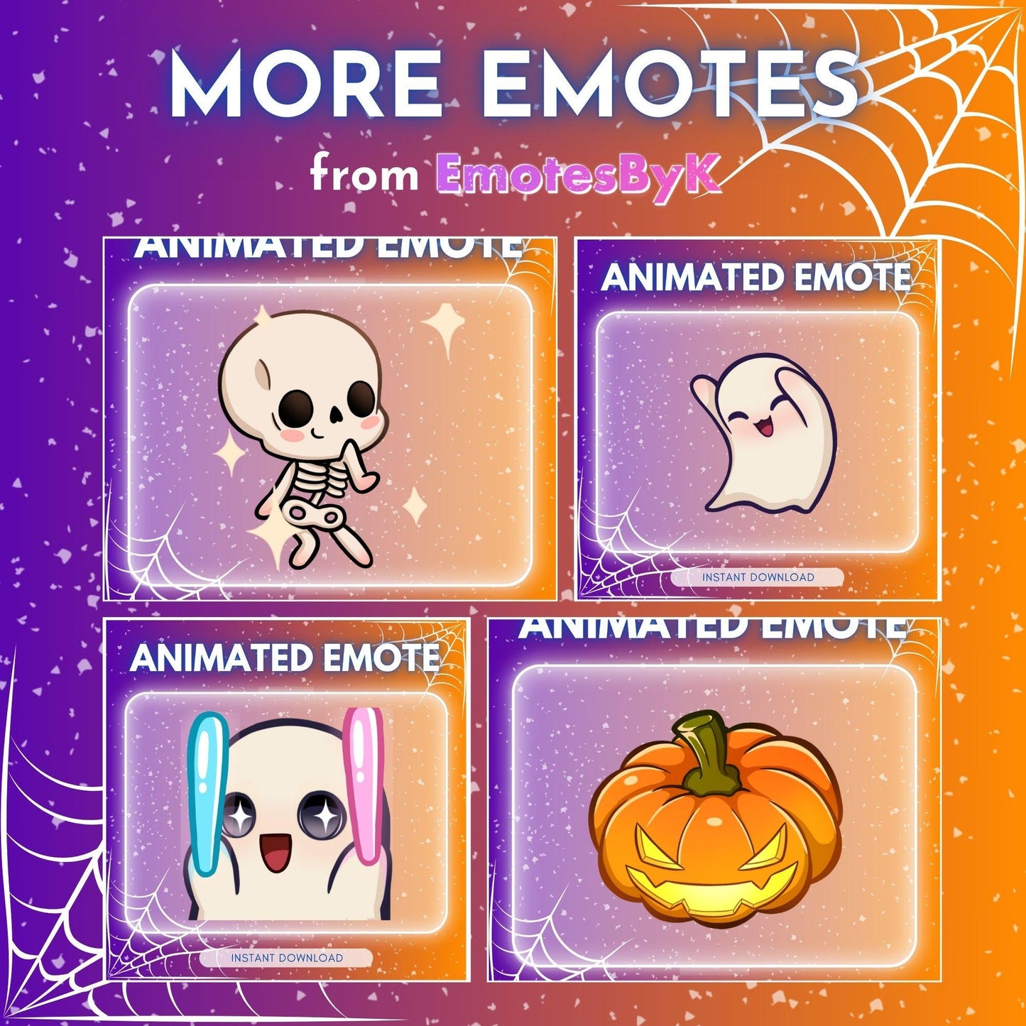ANIMATED emote twitch & discord - Cute dancing skeleton <3