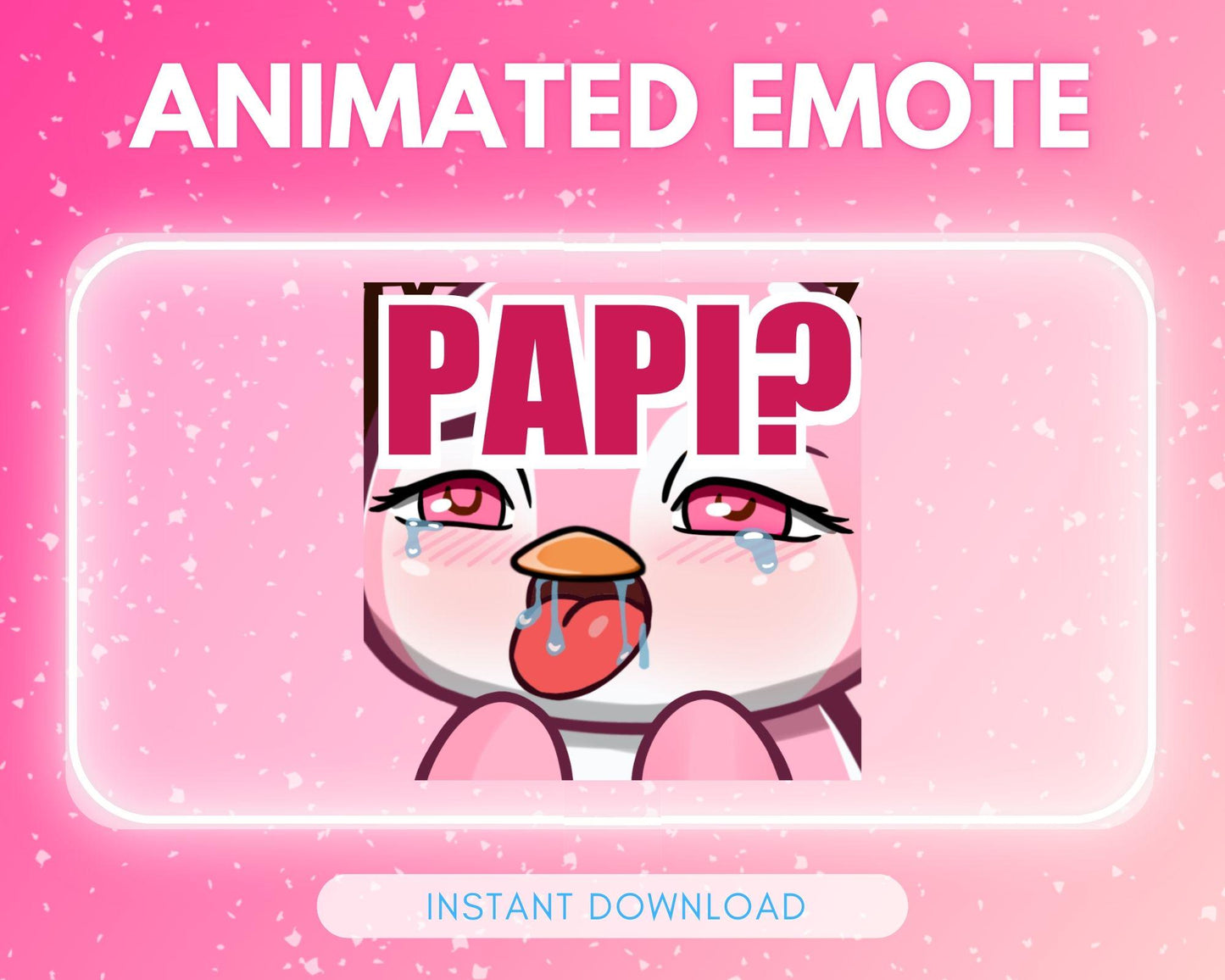 PINK penguin PAPI - thirsty emotes | Animated Emote for Twitch & Discord