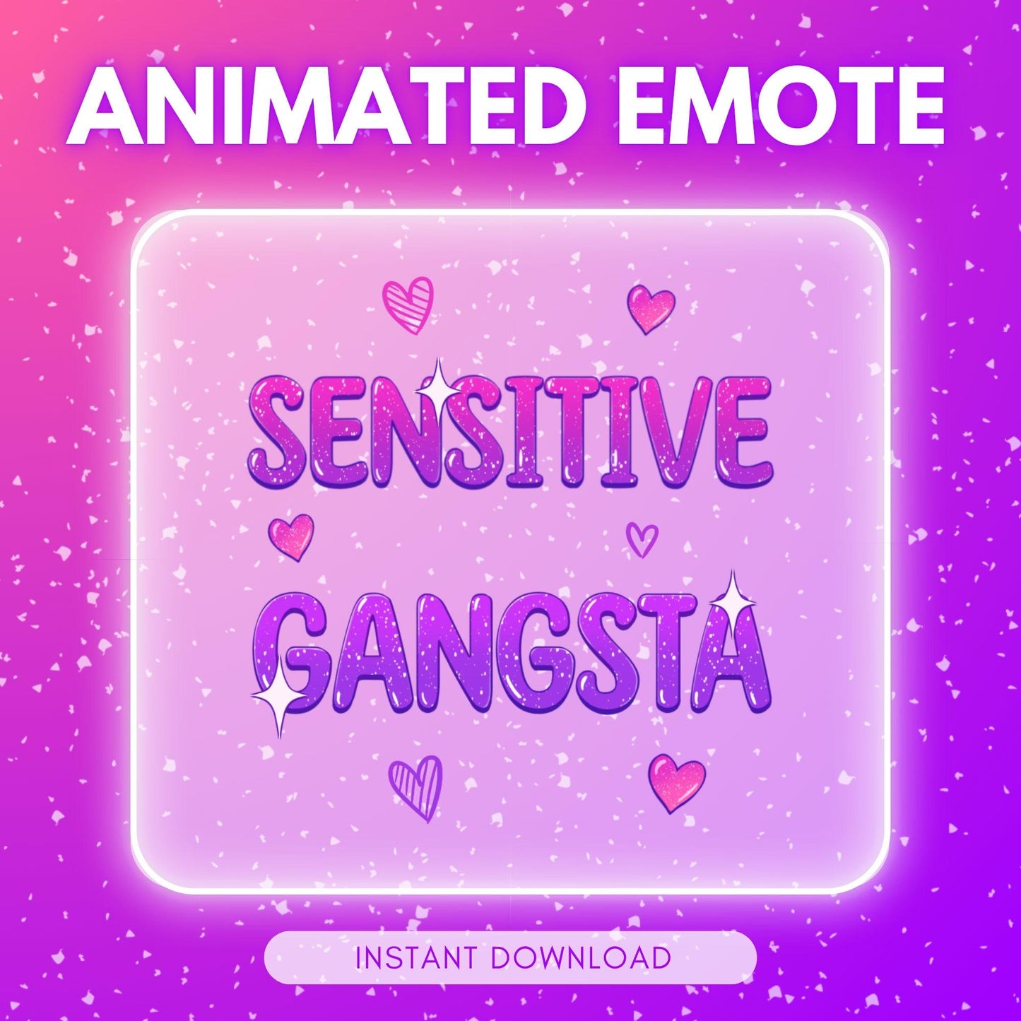 Animated Sensitive Gangsta Emote: Twitch & Discord... | Animated Emote for Twitch & Discord