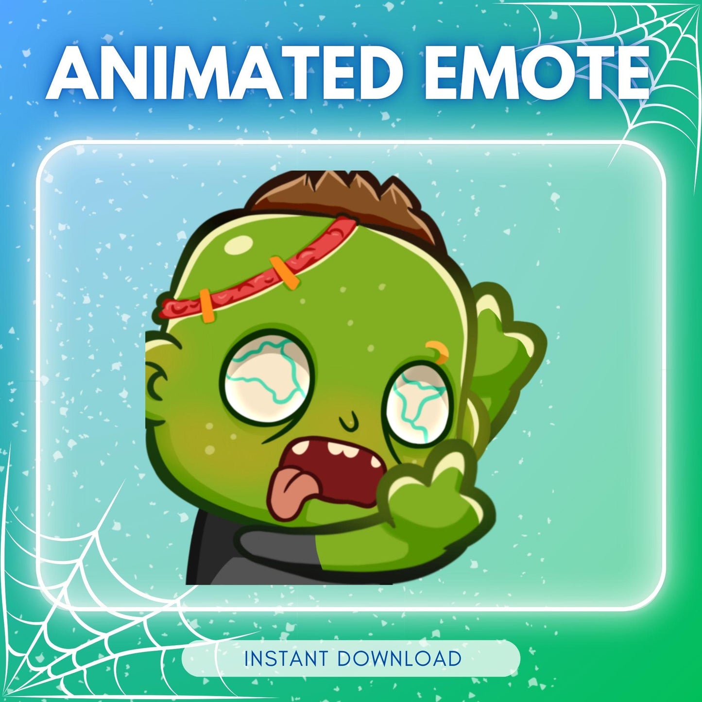 Cute flipping zombie - halloween emotes edition... | Animated Emote for Twitch & Discord