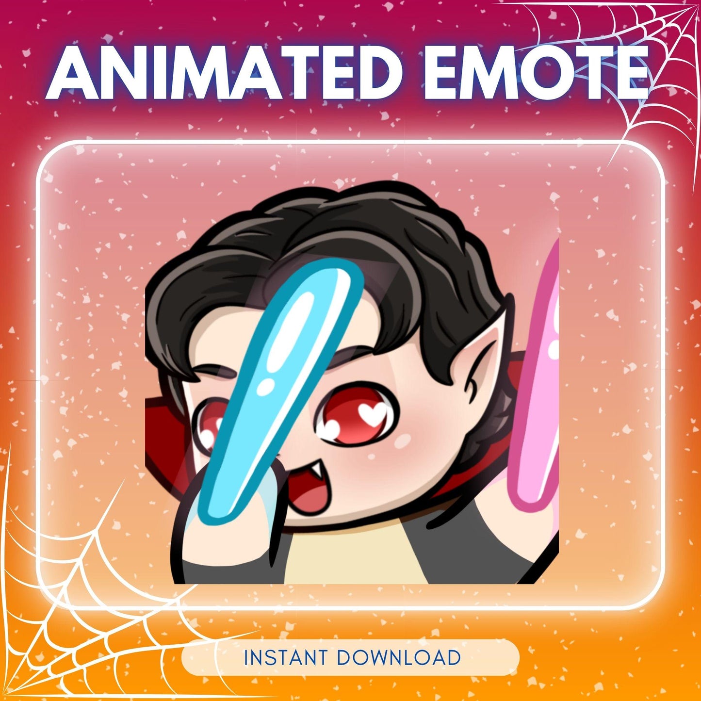 Cute raving vampire - halloween emotes - raving... | Animated Emote for Twitch & Discord
