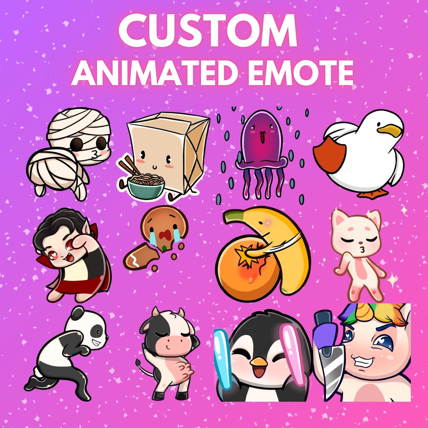Custom - write what you want animated down below... | Animated Emote for Twitch & Discord
