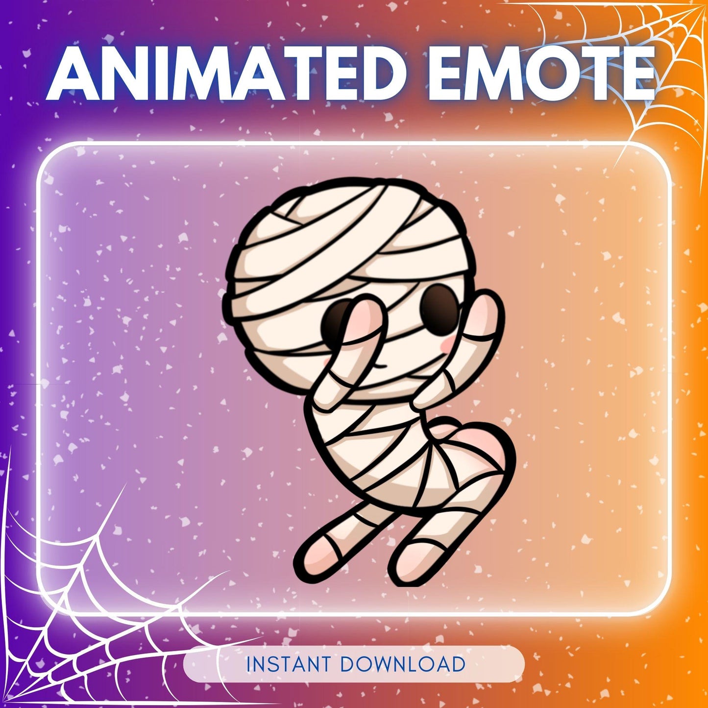 Cute dancing mummy halloween emotes - chibi cute... | Animated Emote for Twitch & Discord