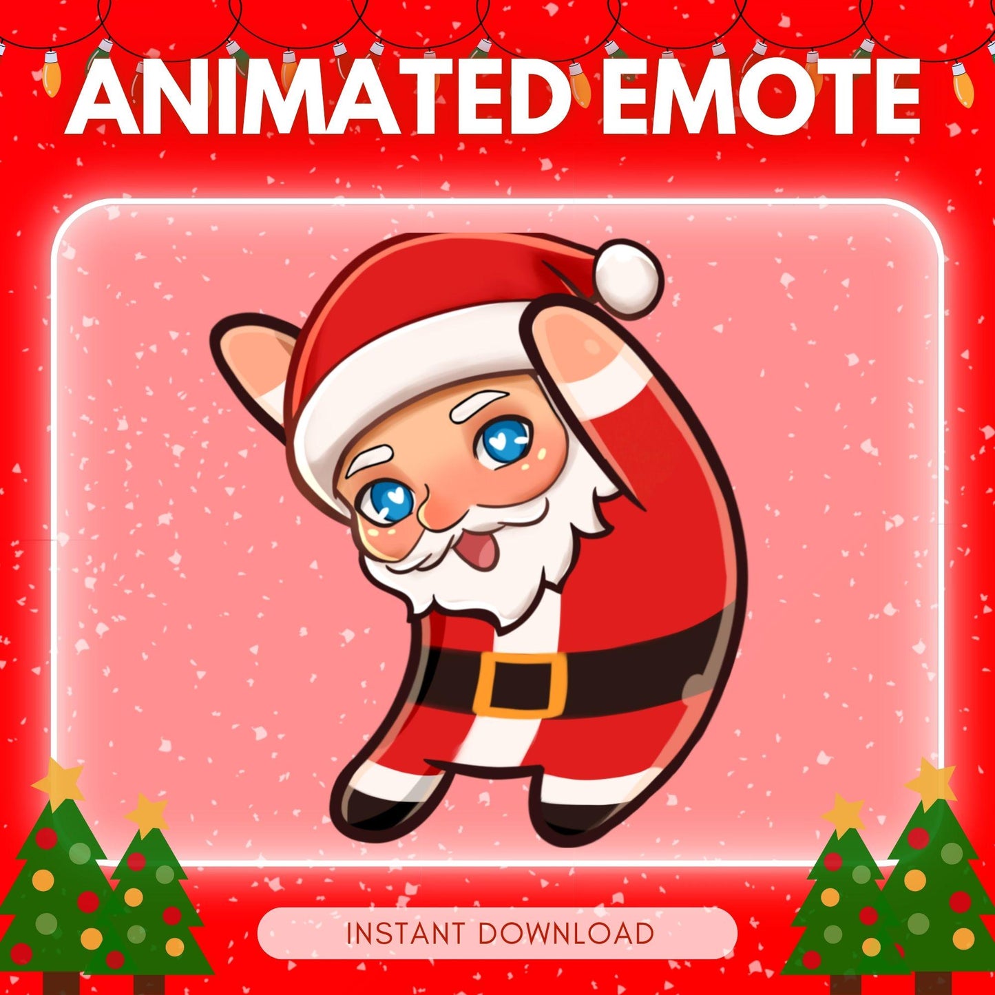 Cute dancing Santa - christmas theme emotes - santa... | Animated Emote for Twitch & Discord