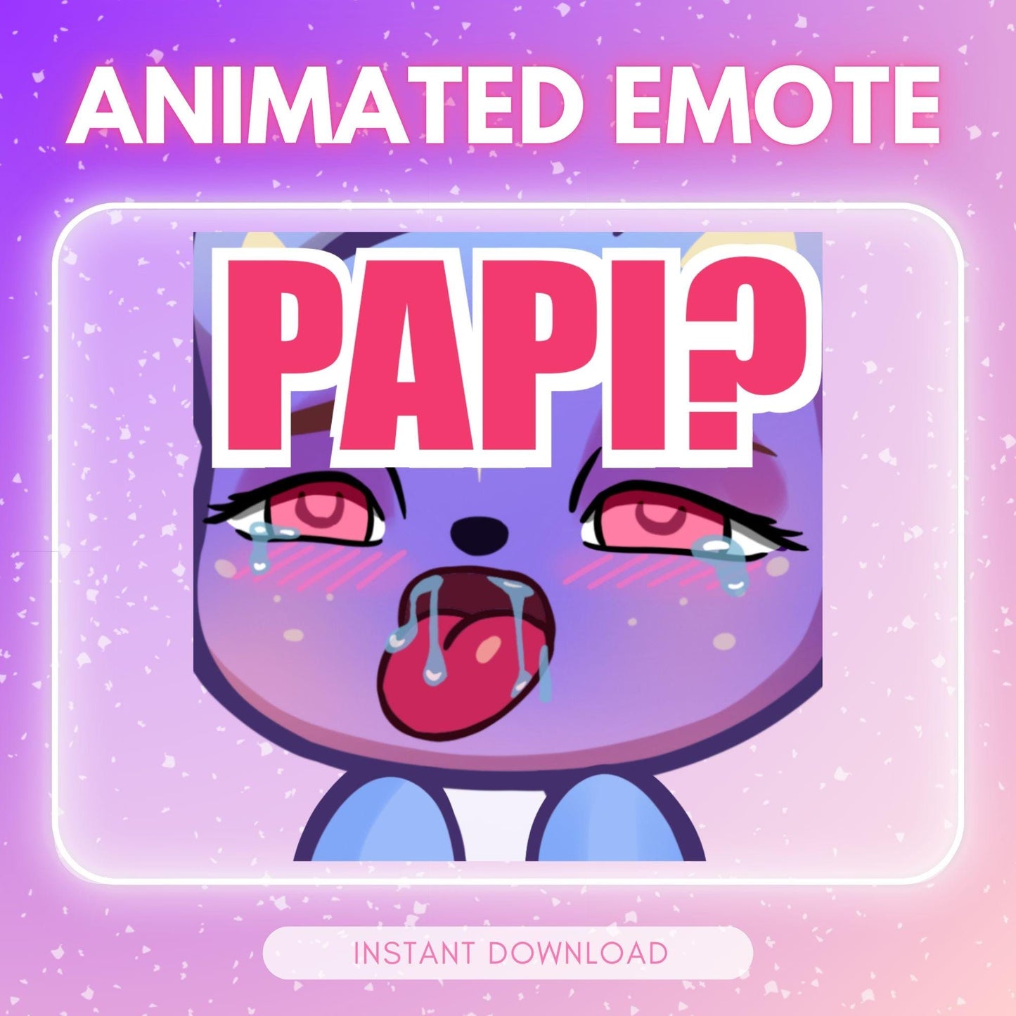 Cosmic cat PAPI - thirsty emotes | Animated Emote for Twitch & Discord