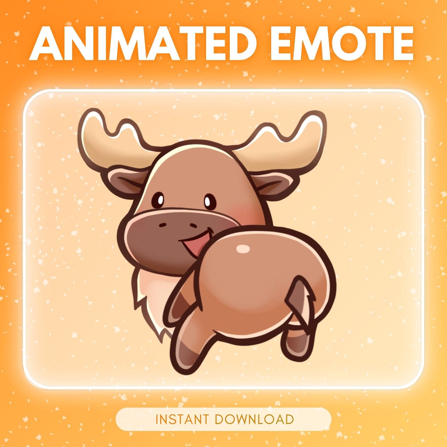 Chibi twerking moose | Animated Emote for Twitch & Discord