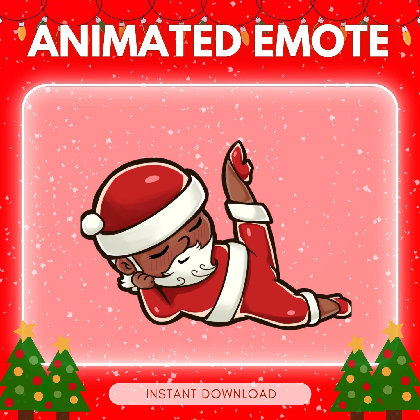 Chic flamboyant Santa | Animated Emote for Twitch & Discord