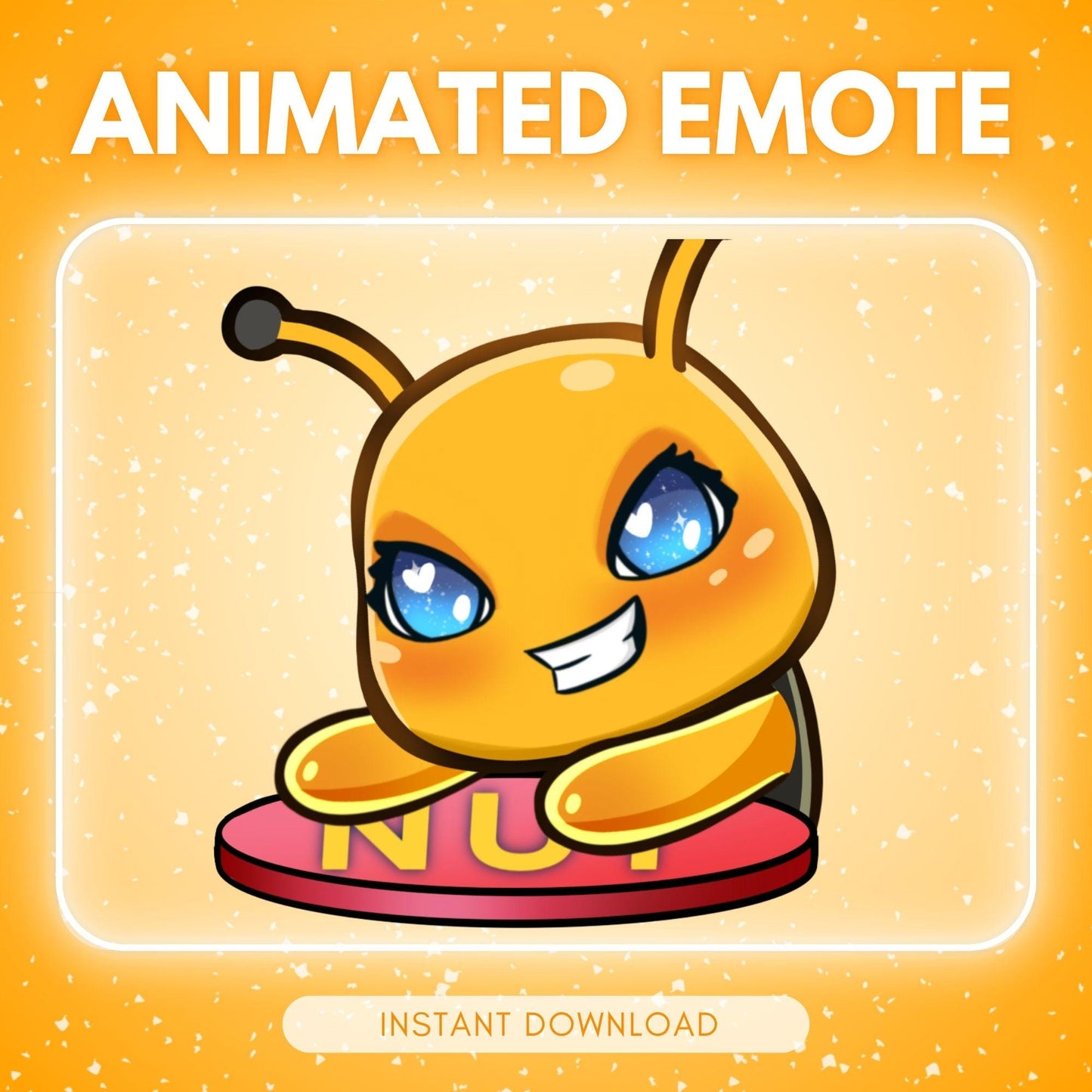 ANIMATED beemote twitch & discord - Cute "nut"... | Animated Emote for Twitch & Discord