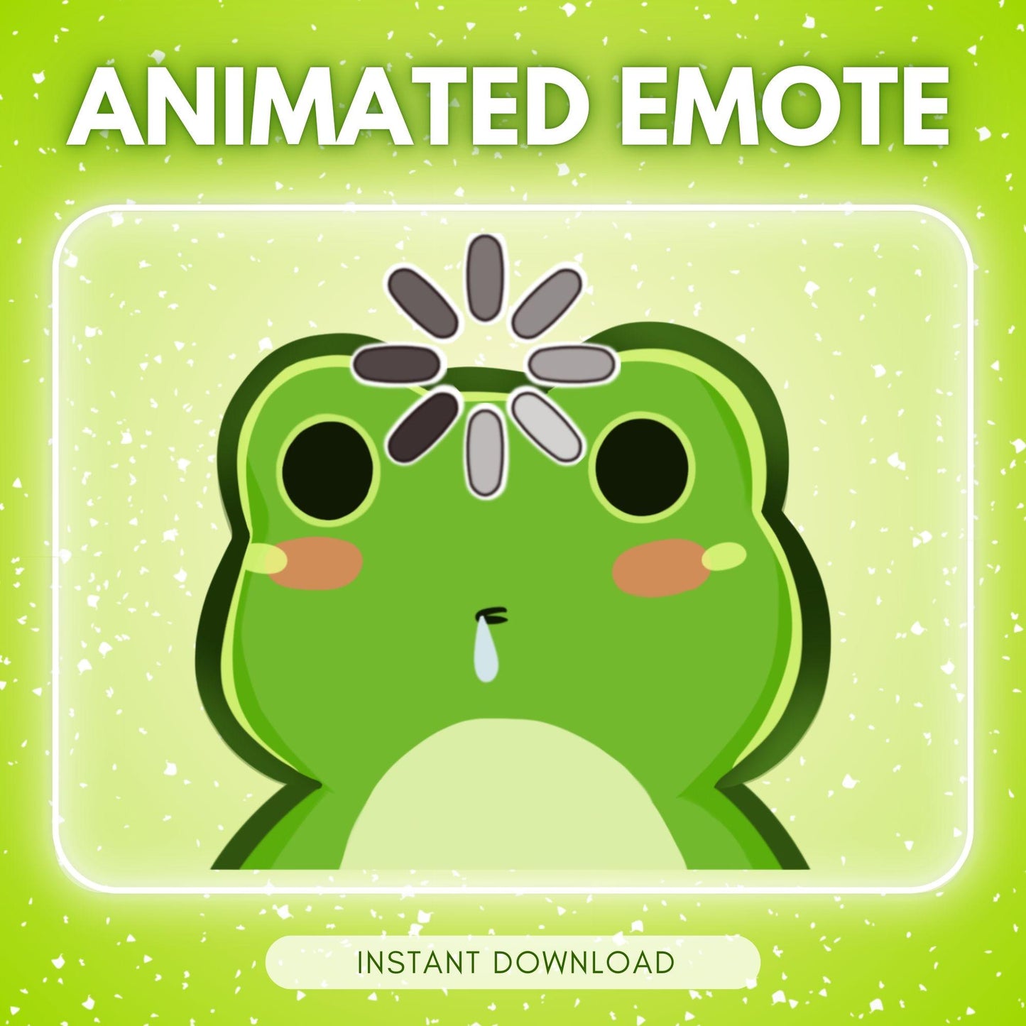 Chibi drooling frog - loading frog emote | Animated Emote for Twitch & Discord