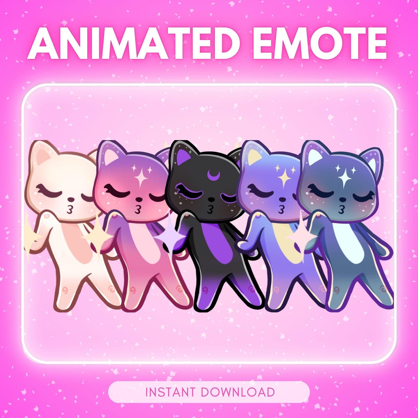 Twitch & discord - Cat Party emote - Two in One emotes | Animated Emote for Twitch & Discord