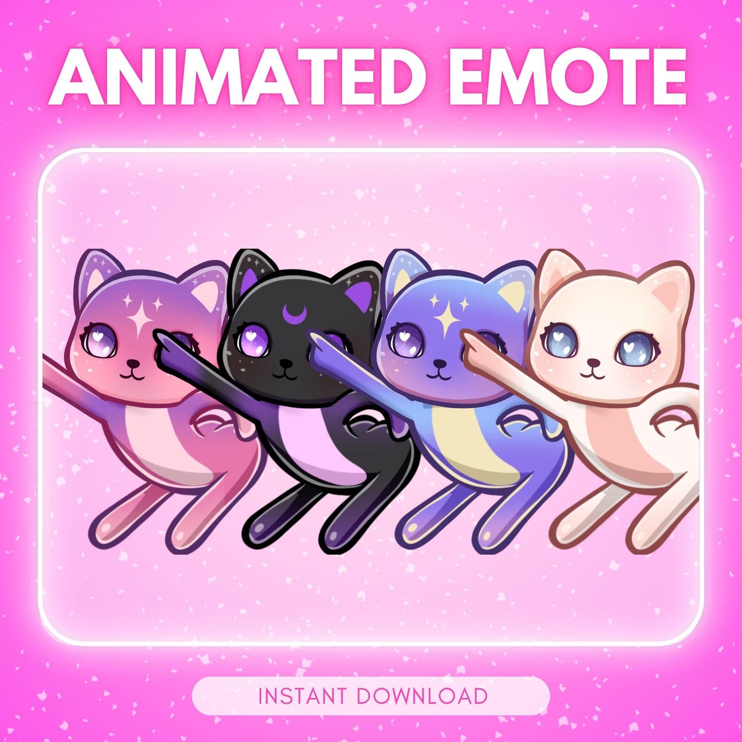 Twitch & discord - Cat Disco Party emote - Two in... | Animated Emote for Twitch & Discord