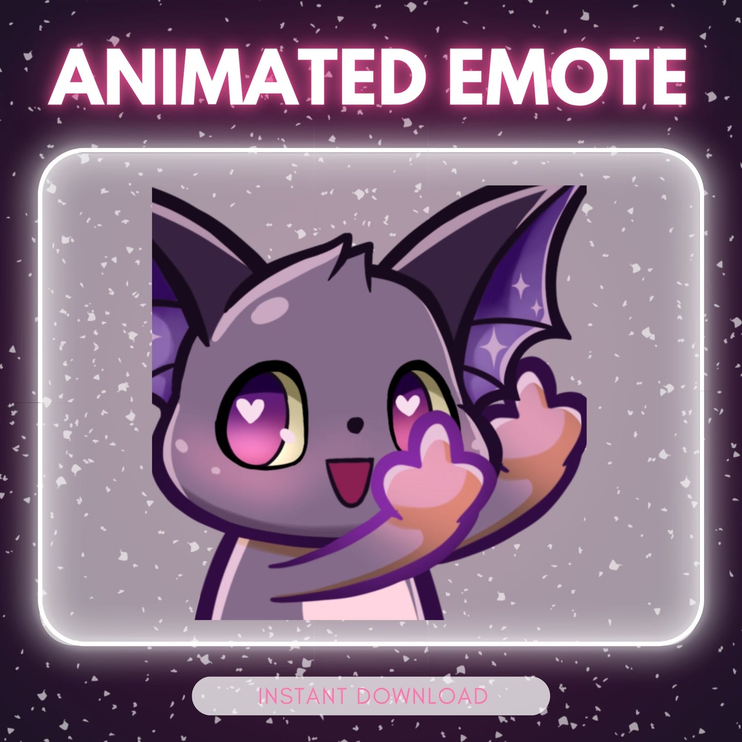 Flipping Bat 💜 - Animated emote