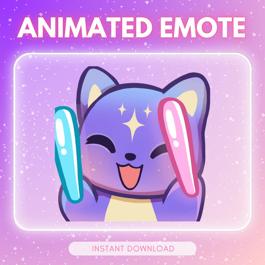 Raving Cosmic Cat - Animated Emote