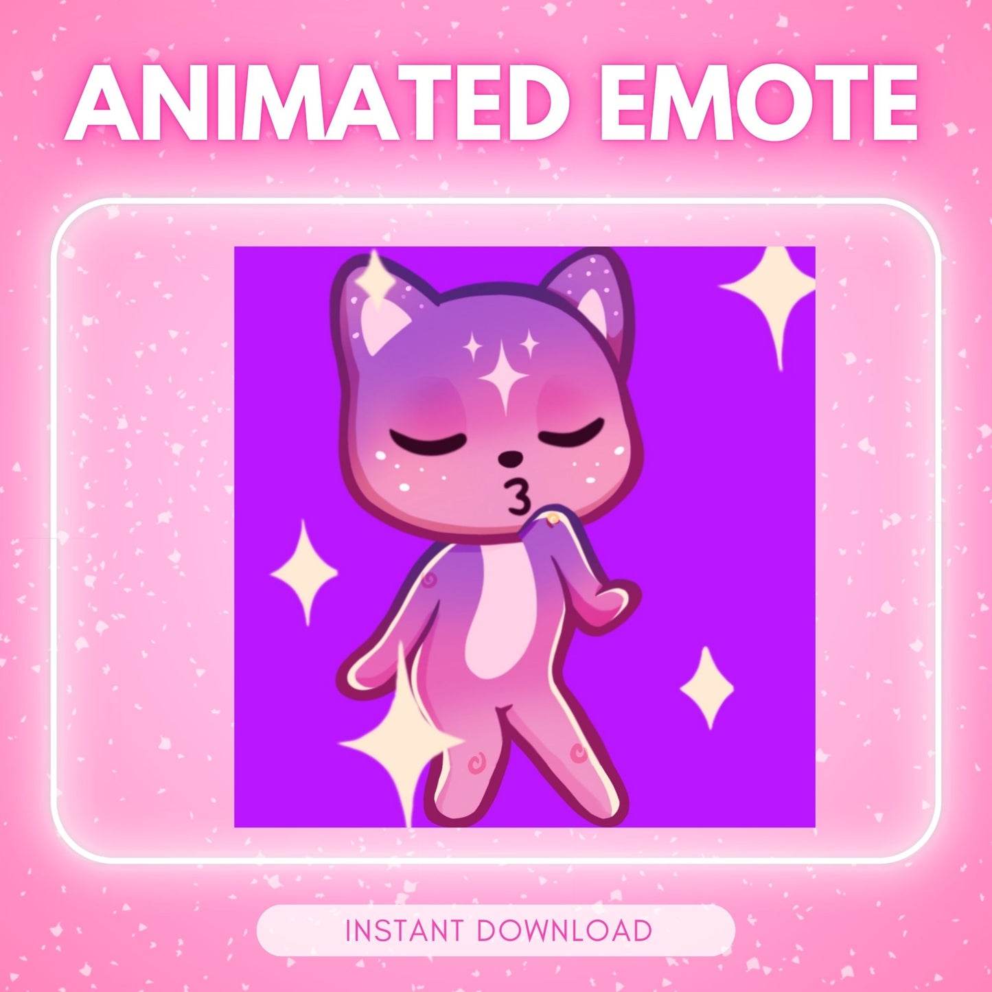Pink Cat Disco - Animated Emote <3