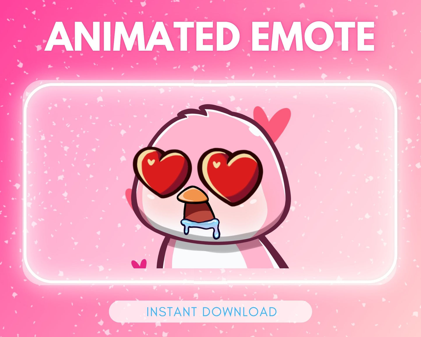 Pink Penguin in Love 🩷 Animated Emote