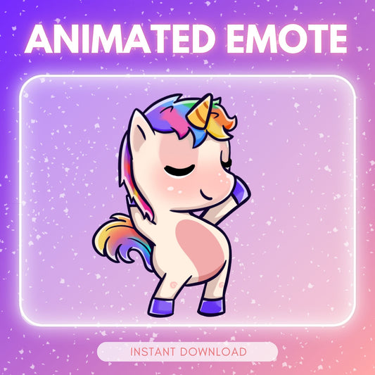 Dancing Unicorn - Animated Emote
