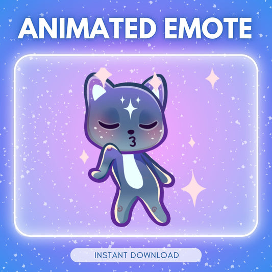 Dancing Blue Cat <3 - Animated emote