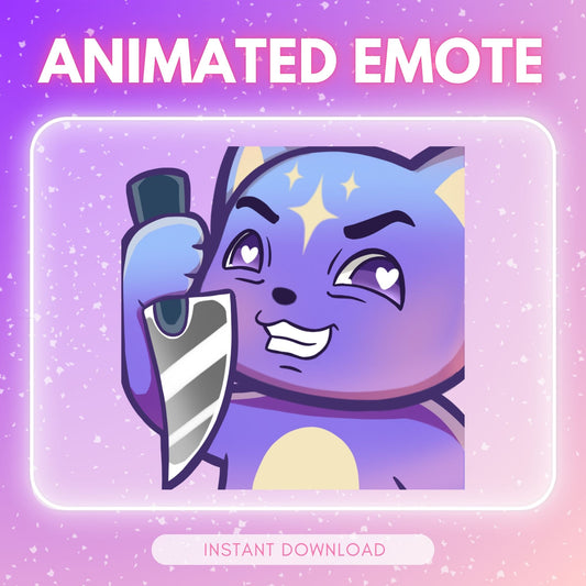 Murderous Purple Cat - Animated Emote