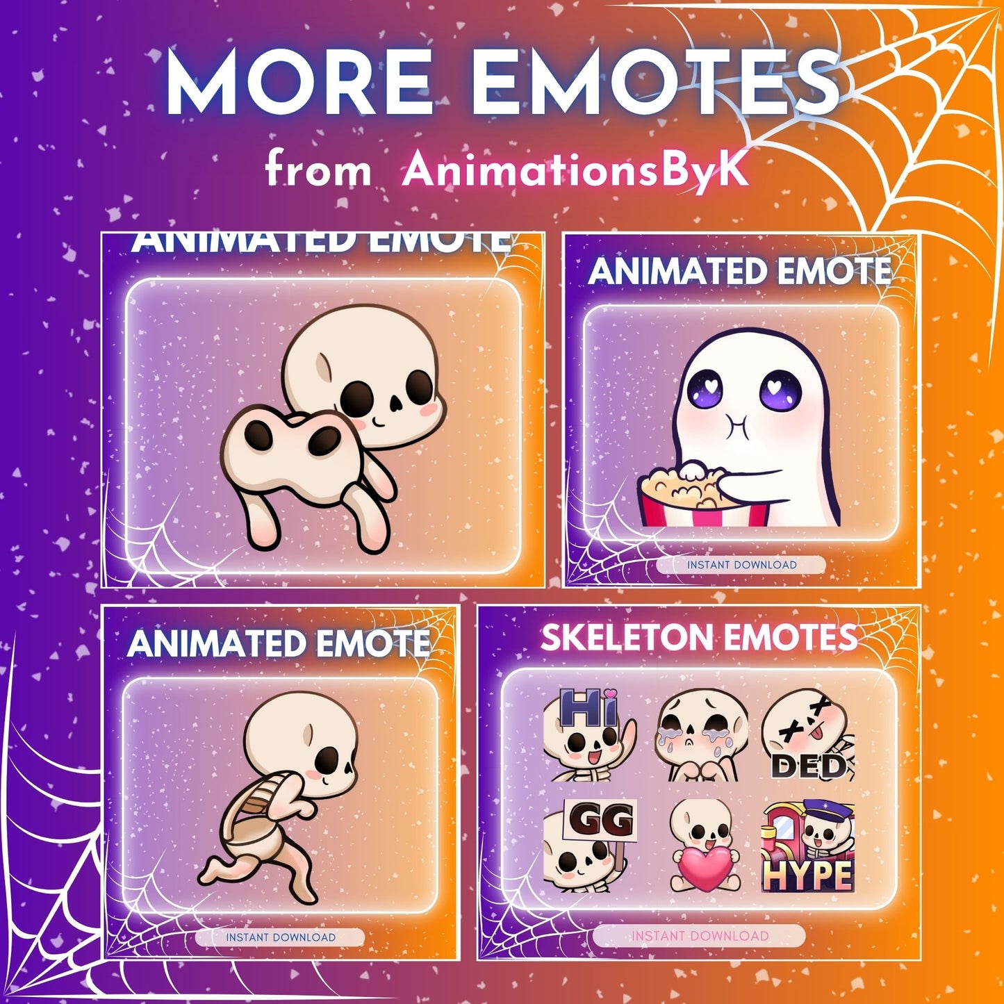 Cheering Skeleton - Animated Emote