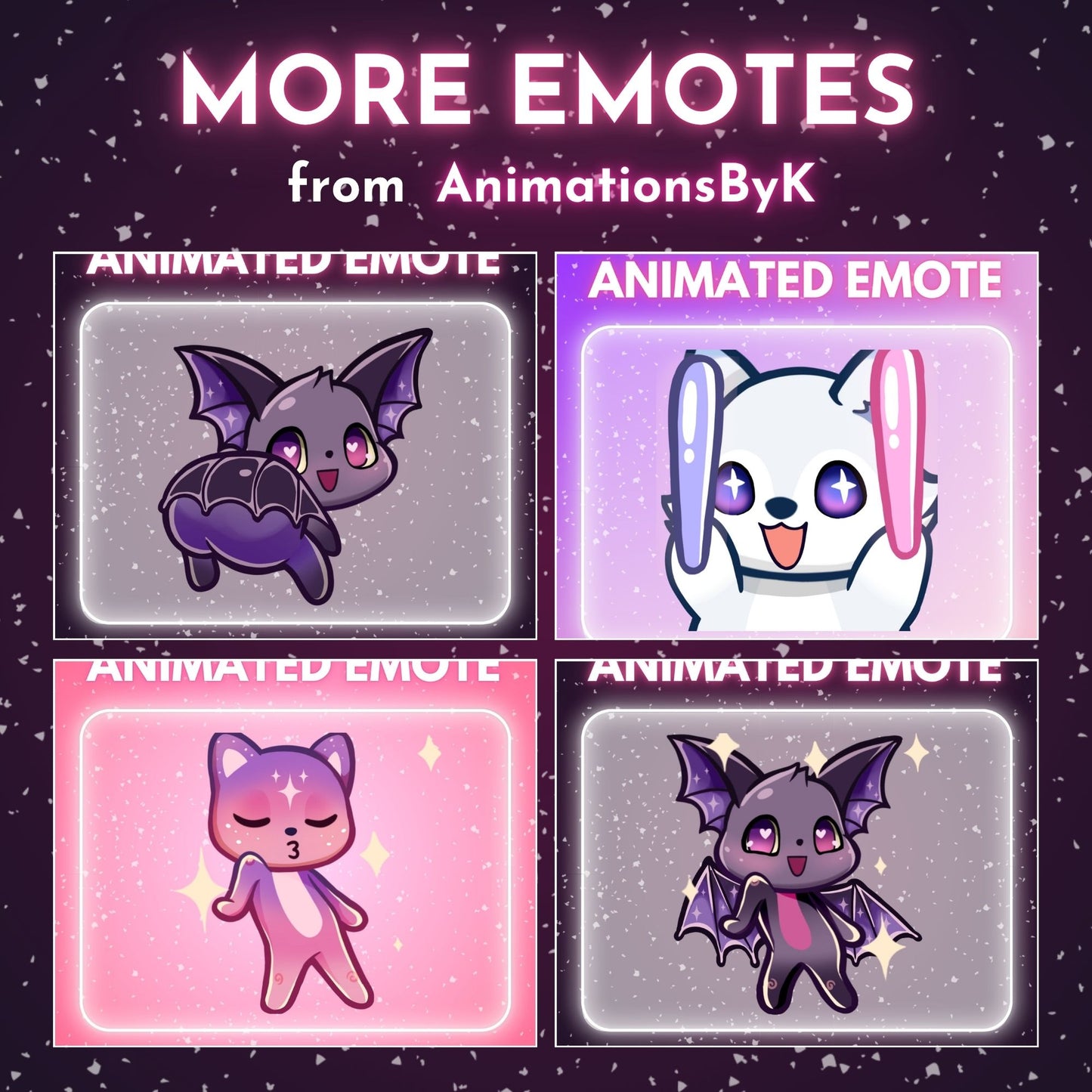 Flipping Bat 💜 - Animated emote