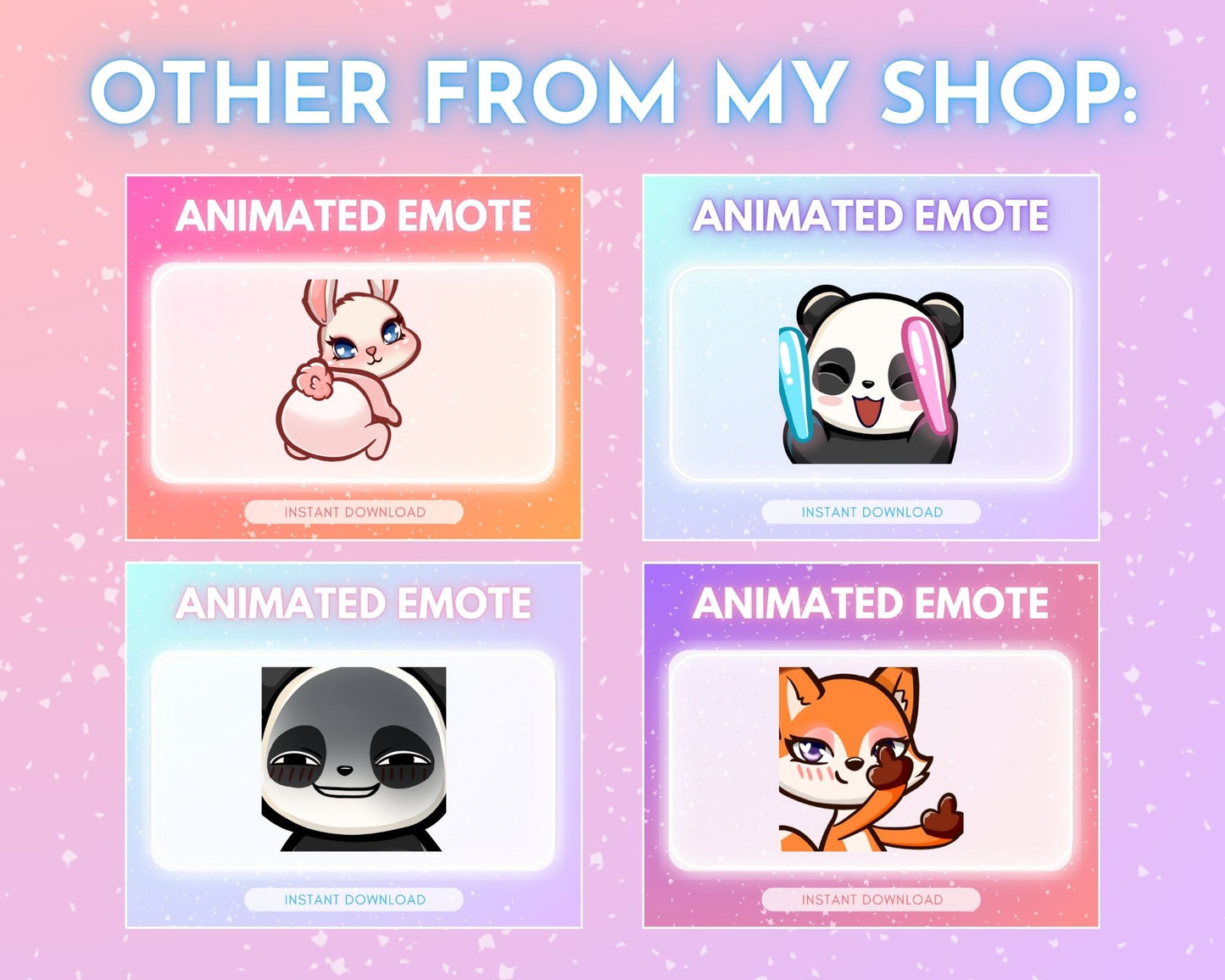 Panda in Love 🩵 Animated Emote