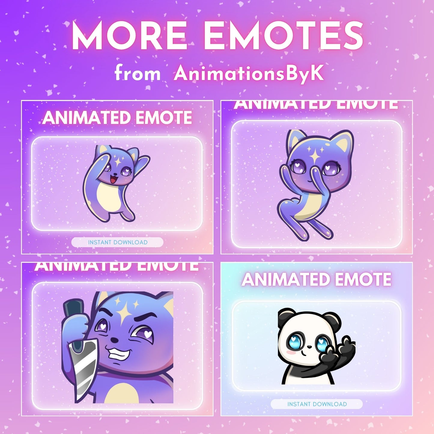 Sneaky Purple Cat - Animated Emote