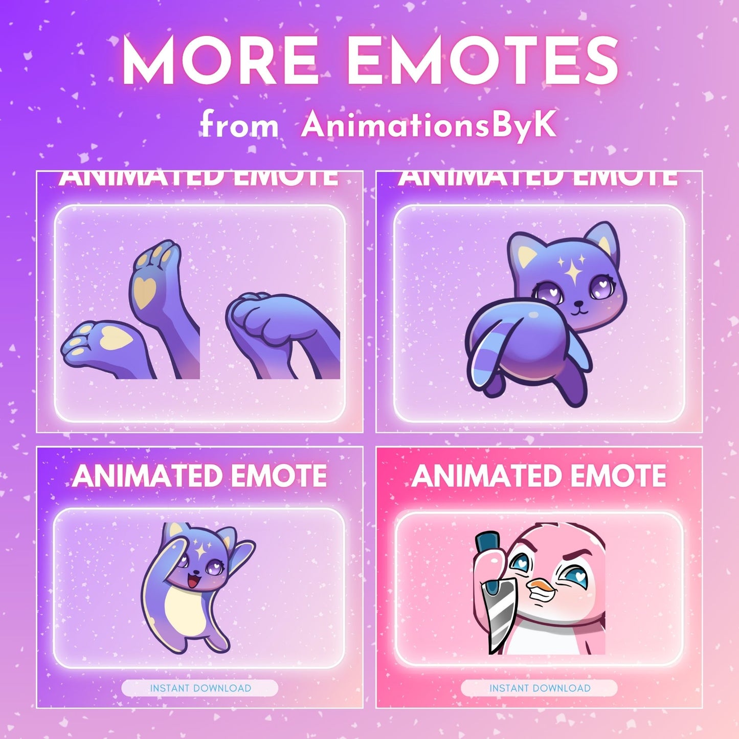 Murderous Purple Cat - Animated Emote