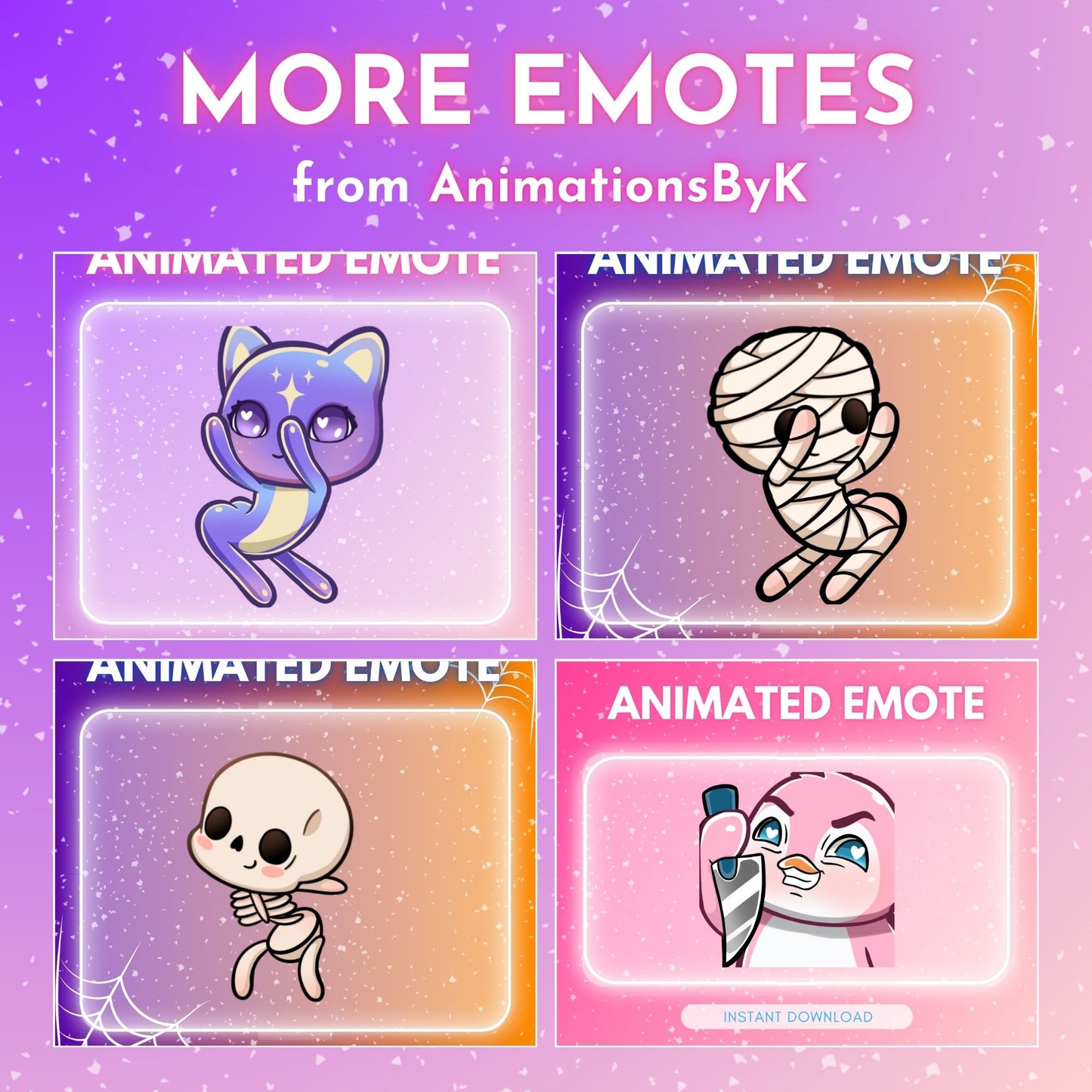 Nut Slam Purple Cat - Animated Emote