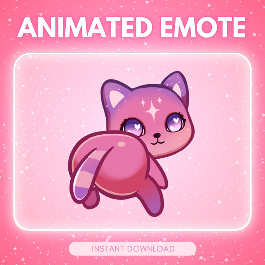 Twerking pink cat <3 - Animated emote