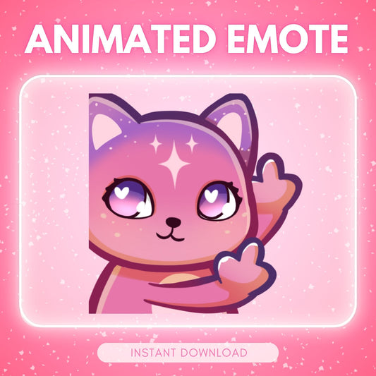 Pink flipping Cat - Animated Emote