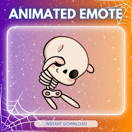 ANIMATED emote twitch & discord - Cute dancing skeleton <3