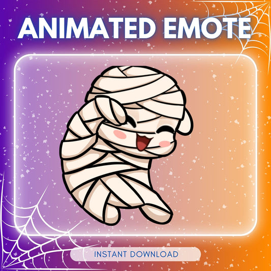 Cute dancing mummy - halloween emotes - spooky... | Animated Emote for Twitch & Discord