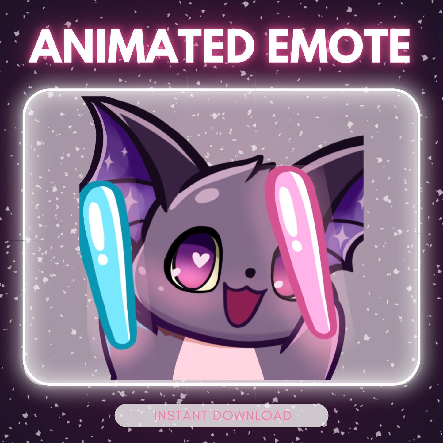 Adorable Bat emote - raving bat (perfect | Animated Emote for Twitch & Discord