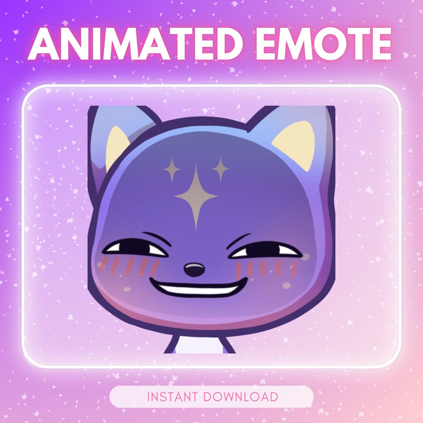 Smug smirking cosmic cat | Animated Emote for Twitch & Discord