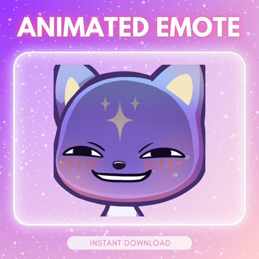 Smug smirking cosmic cat | Animated Emote for Twitch & Discord