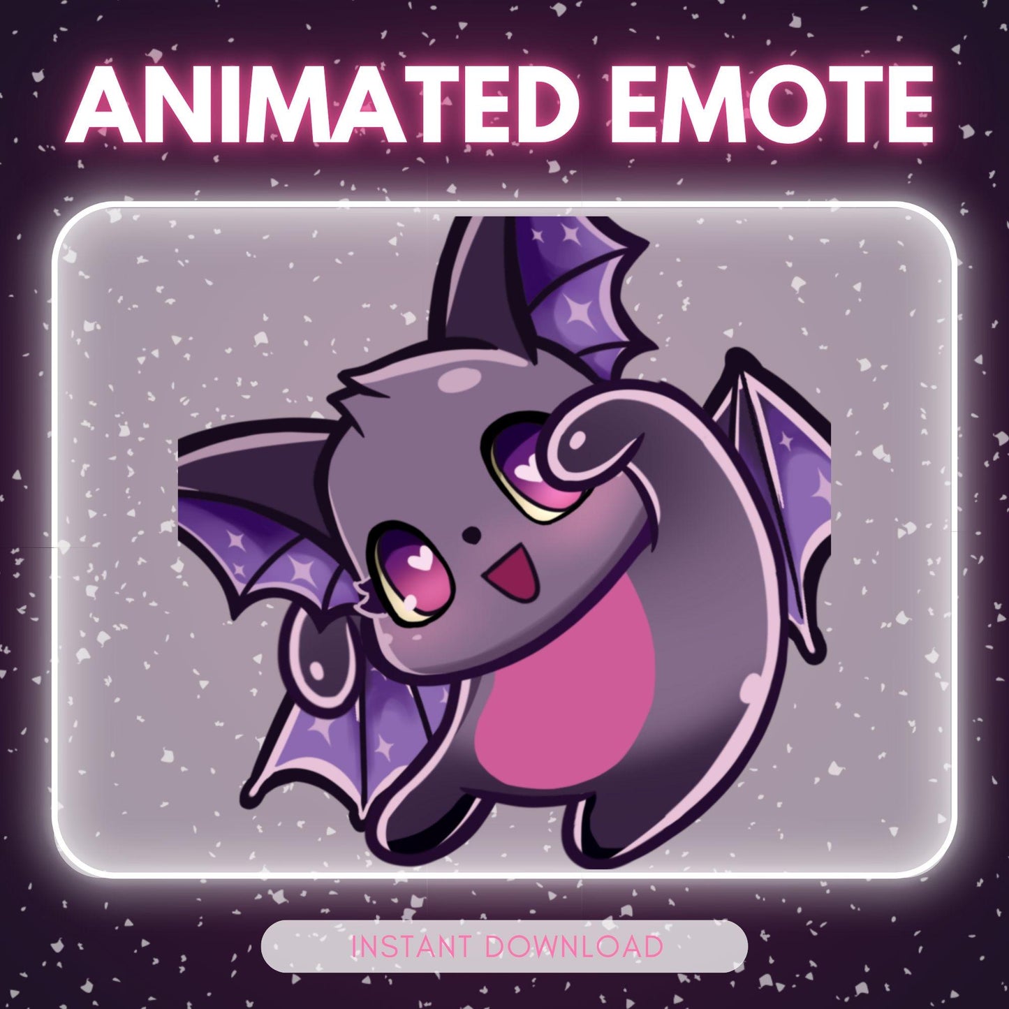 Adorable Bat emote - dancing bat (perfect | Animated Emote for Twitch & Discord