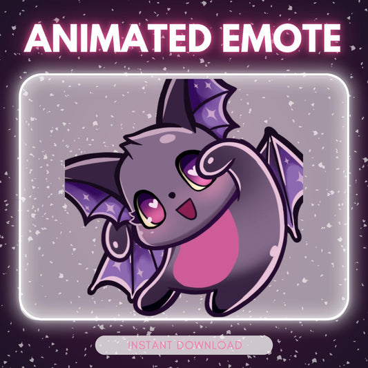 Adorable Bat emote - dancing bat (perfect | Animated Emote for Twitch & Discord