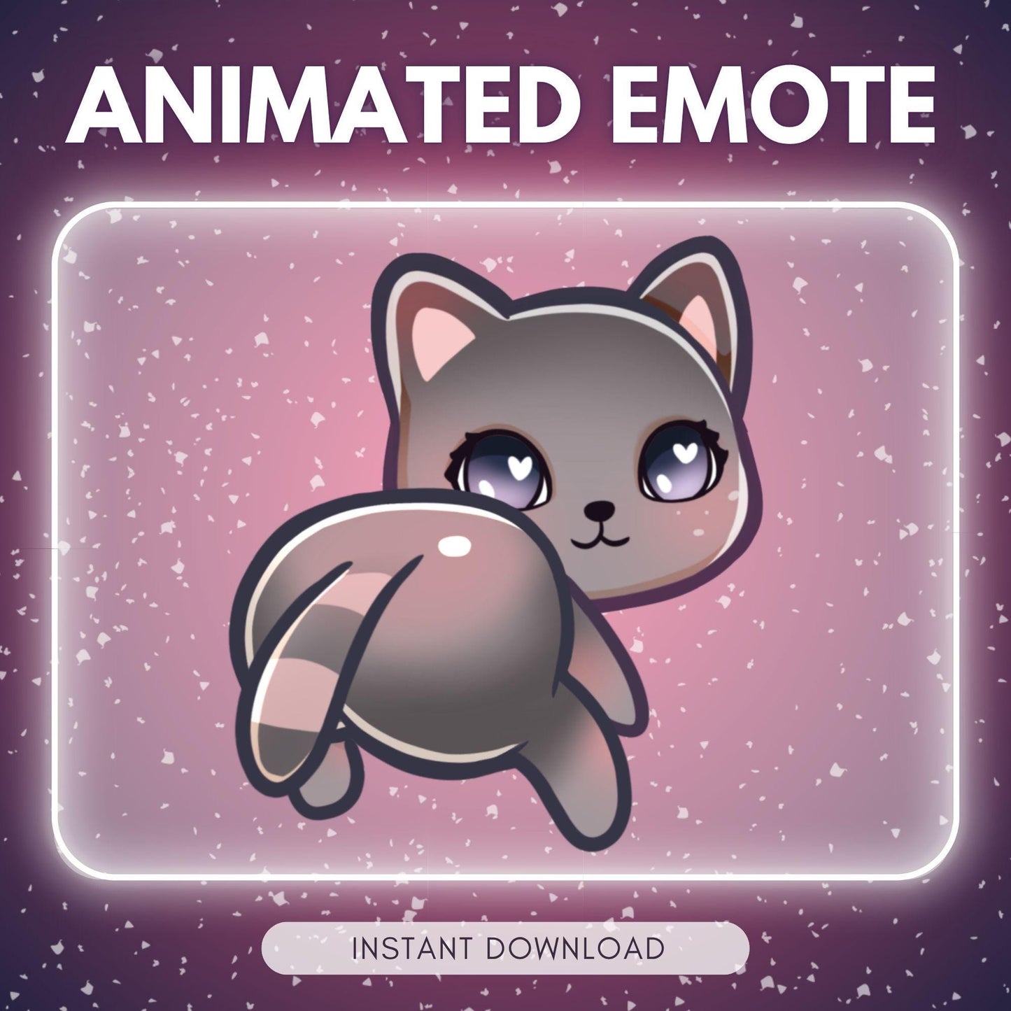 Adorable grey cat twerk | Animated Emote for Twitch & Discord