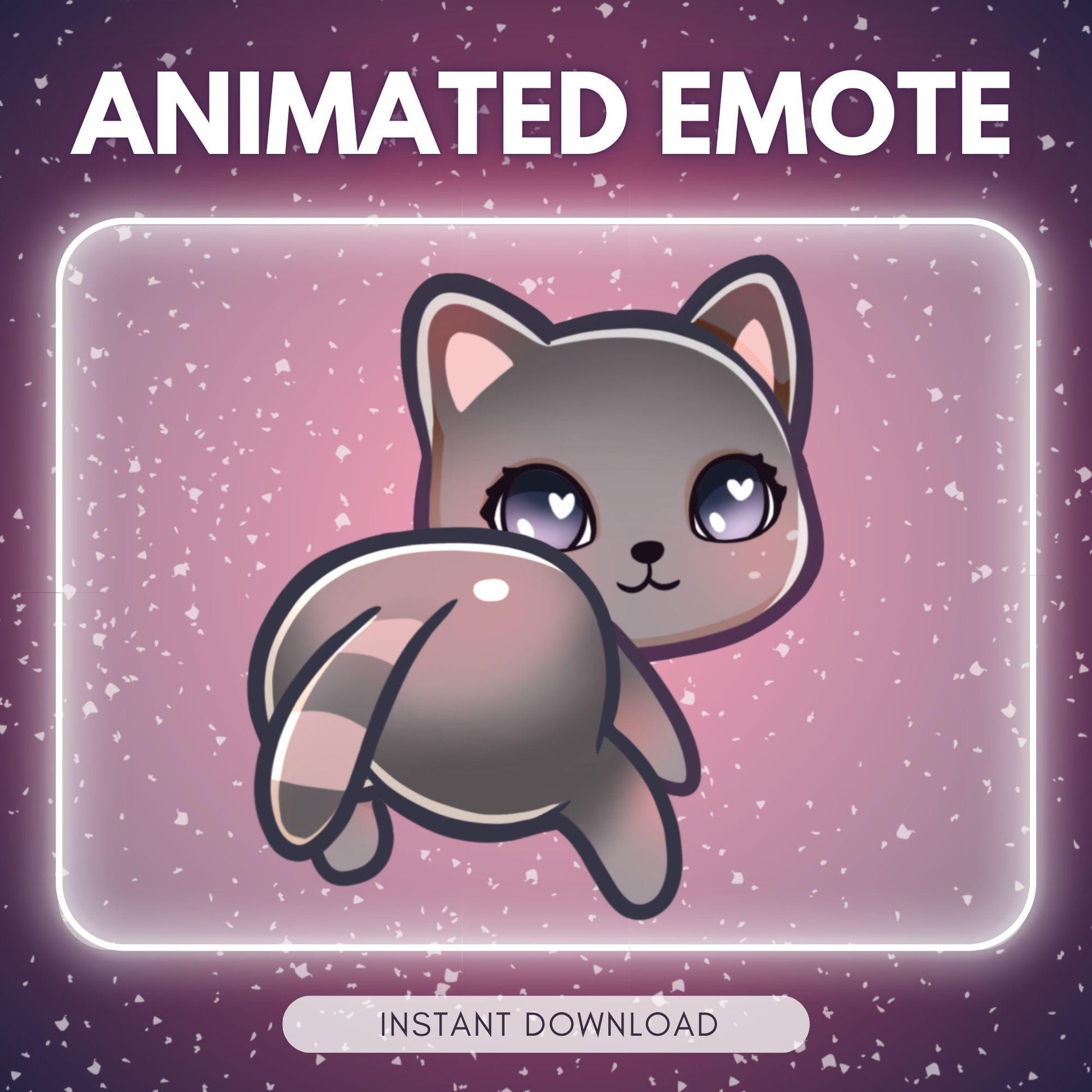 Adorable grey cat twerk | Animated Emote for Twitch & Discord