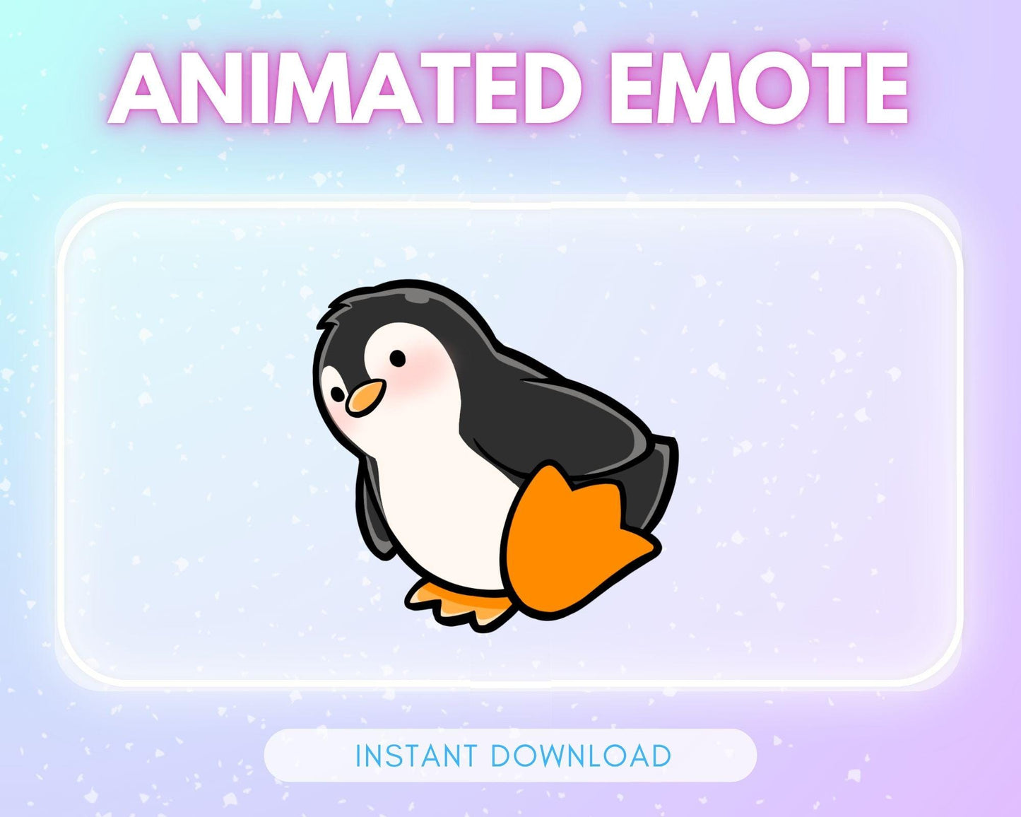 Animated Chibi Penguin Emote: Twitch & Discord... | Animated Emote for Twitch & Discord