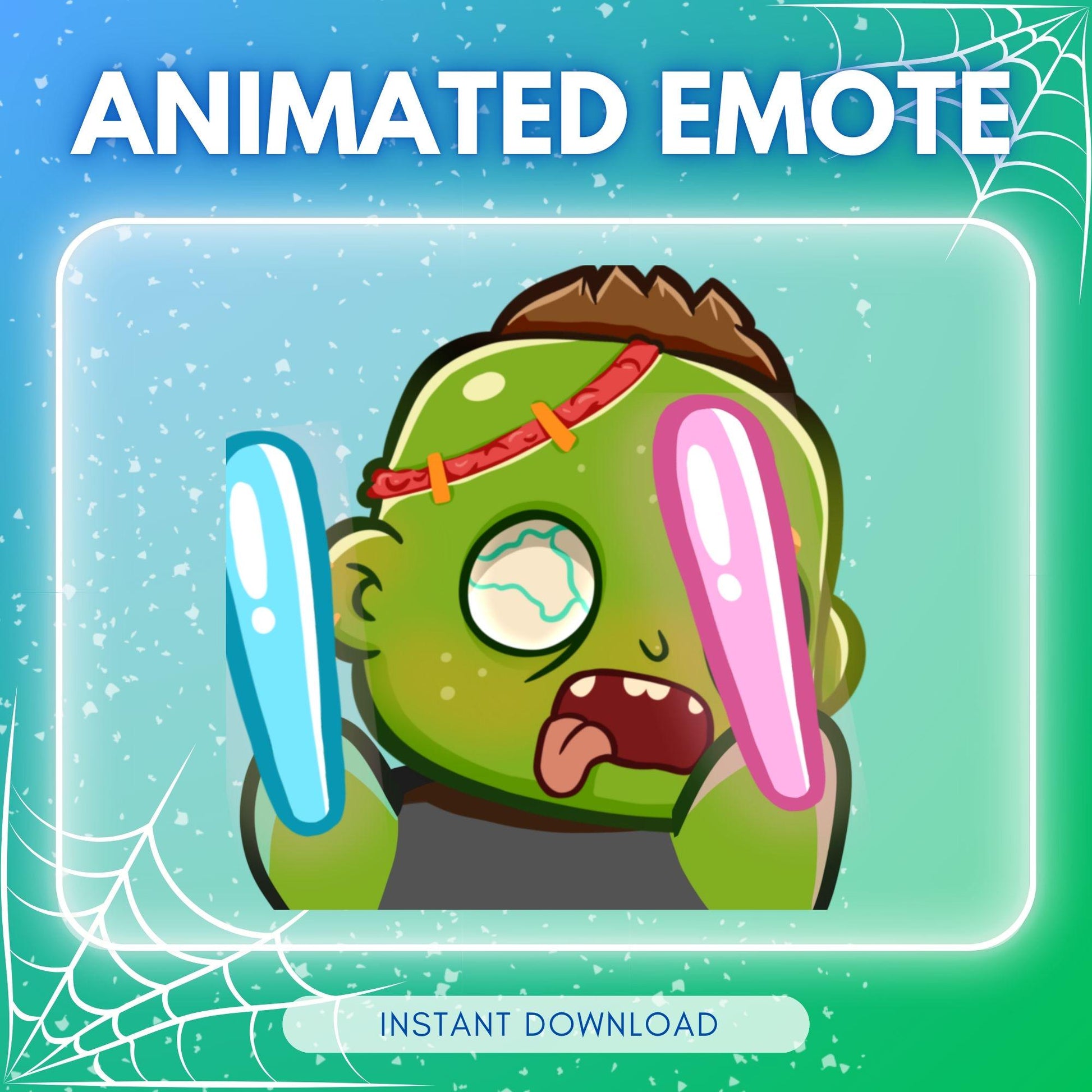 Cute raving zombie halloween emotes edition | Animated Emote for Twitch & Discord