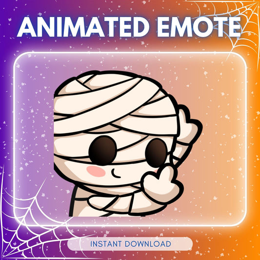 Cute flipping mummy - Halloween emotes edition... | Animated Emote for Twitch & Discord